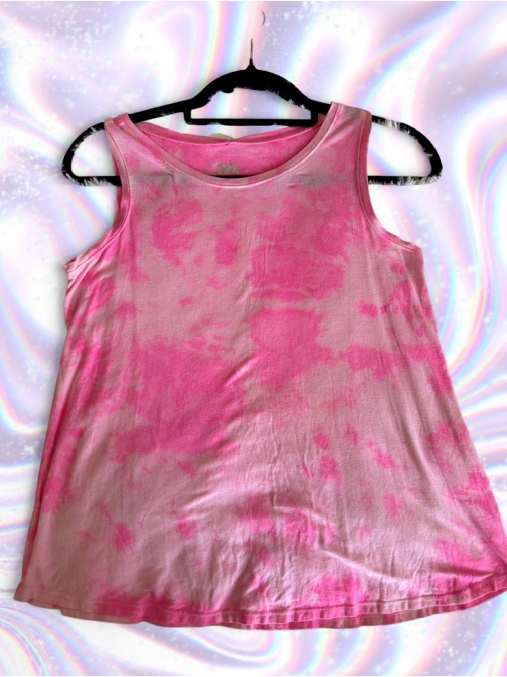 Justice Pink Tie-Dye Tank Top